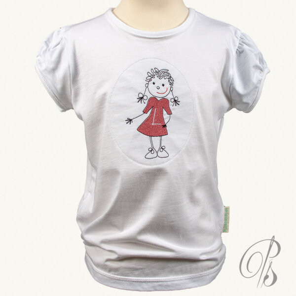 T-Shirt mit Stickerei Coole Kids für Mädchen / Einzelstück