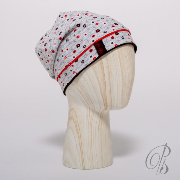 Beanie Mütze Bienen/ pink /grün