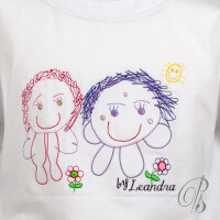 T-Shirt Kinderkunstwerk Leandra / Einzelstück