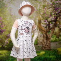 Maxi Kinderkleid mit Sommerhut / Einzelstück